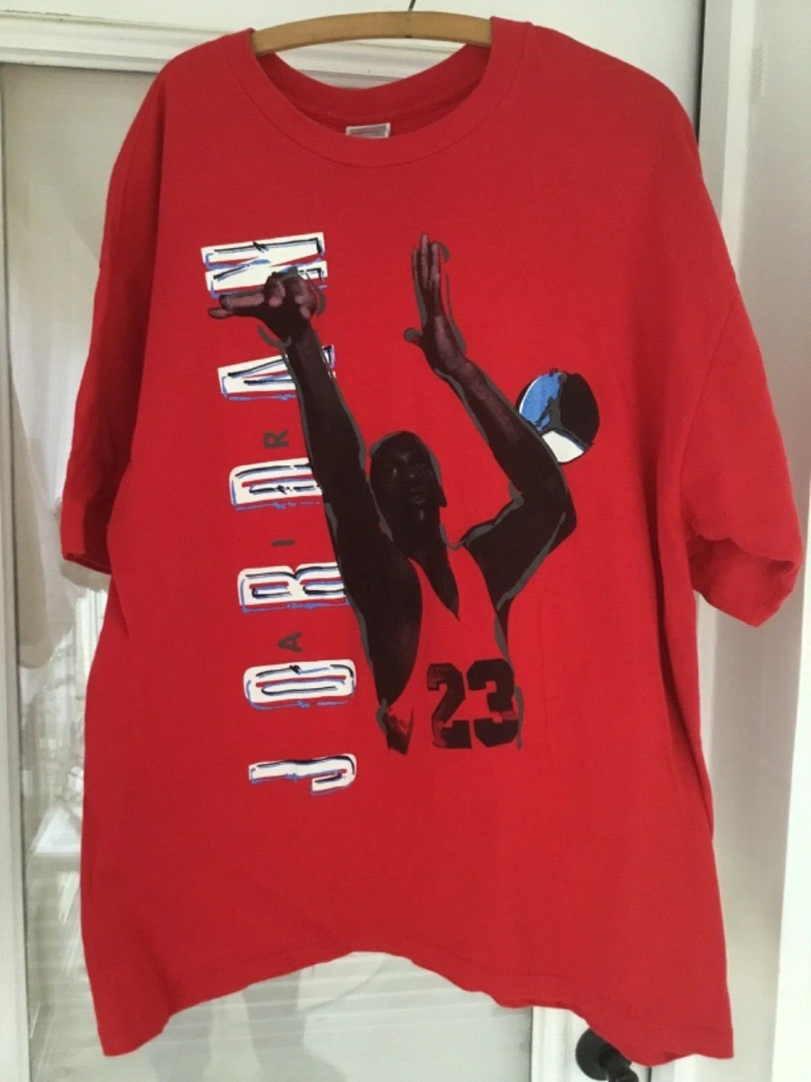 AIR JORDAN 23 T SHIRT RED NIKE MADE IN USA MENS XL VINTAGE VTG T