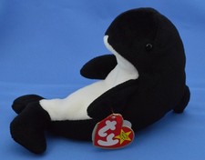 Waves Ty Beanie Baby Black Whale MWMT Correct Tags 5th 6th Fareham 12 8 1996