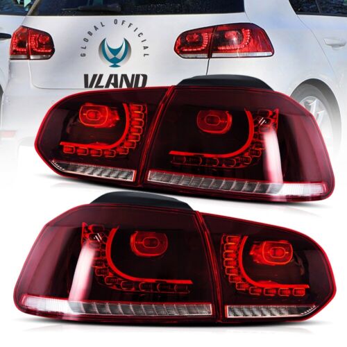 VLAND LED ROT Rückleuchten für VW Golf VI TDI/TSI//GTI /R 2008-13 Bremsleuchten - Bild 1 von 13