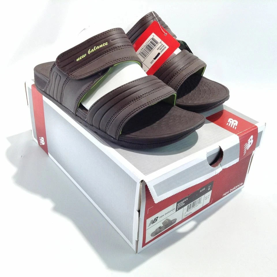 NEW BALANCE Sandali donna marroni con cinturino spesso misura 6 con scatola