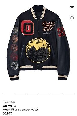Off-White Moon Phase Bomber Varsity Jacket | eBay Off-White Moon Phase Bomber Varsity Jacket | eBay