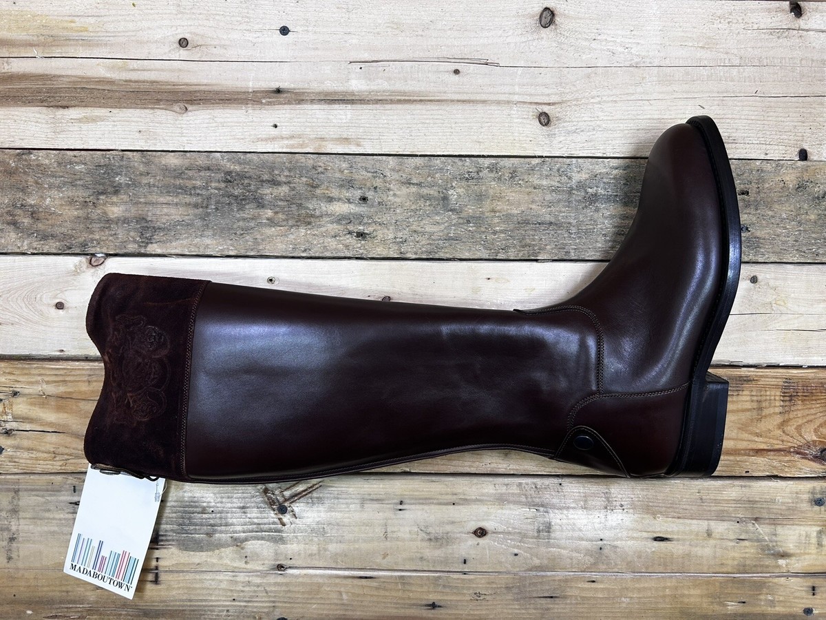 Homme Femme Bottes Martin en cuir de veau Marron foncé