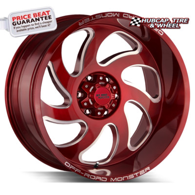 Off Road Monster M07 Candy Red - 20X10 - 6x139.7 Bolt Pattern, -19 ...