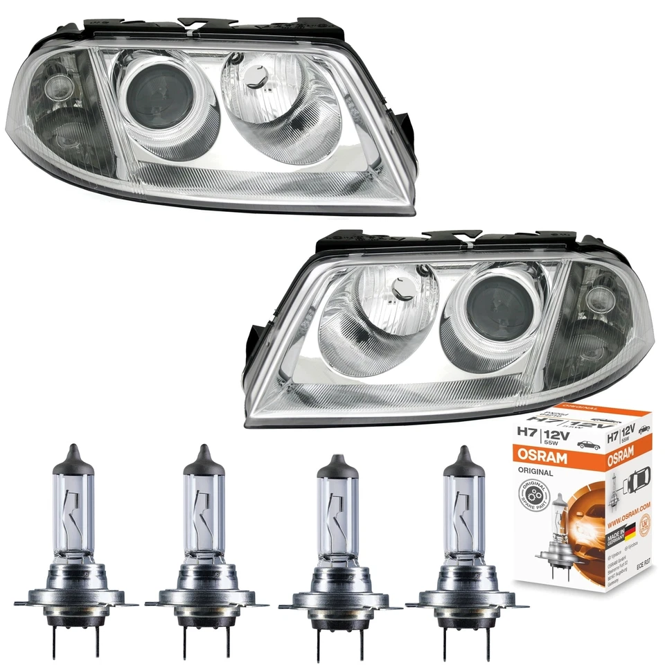 Scheinwerfer Set für VW Passat 3BG 2000-2005 + OSRAM H7 Original Line 12V 55W