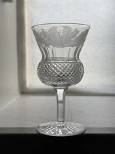 Edinburgh Crystal Thistle Cut 4.5” Wine Glass Scotland