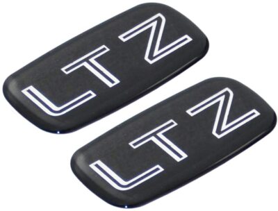 2Pcs NEW LTZ Cab Emblem 3D Badge Nameplate Decals (black white)