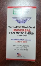 AmRad Turbo 200 Mini OVAL IBM Universal Replacement Indoor Motor Run Capacitor