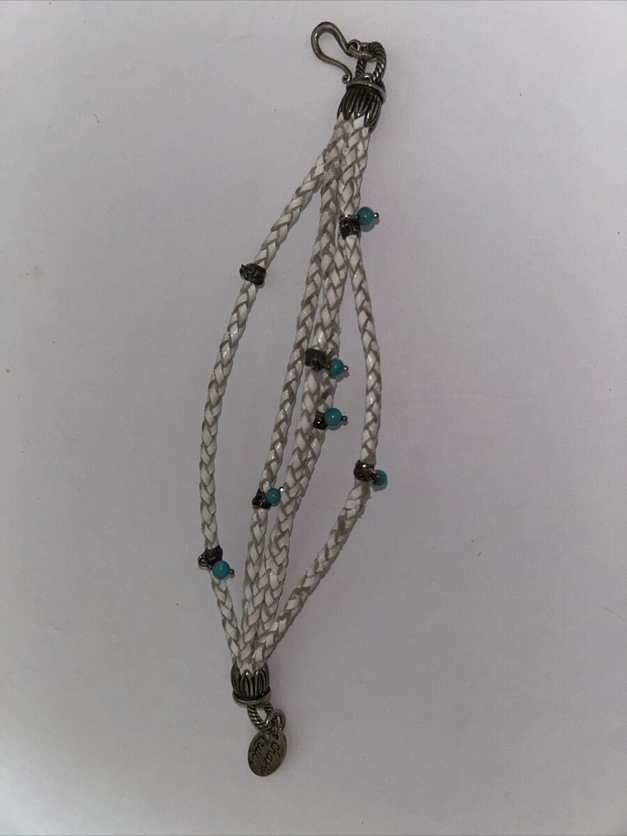 AUTHENTIC CHAN LUU BRAIDED LEATHER BRACELET With Turquoise AUTHENTIC CHAN LUU BRAIDED LEATHER BRACELET With Turquoise