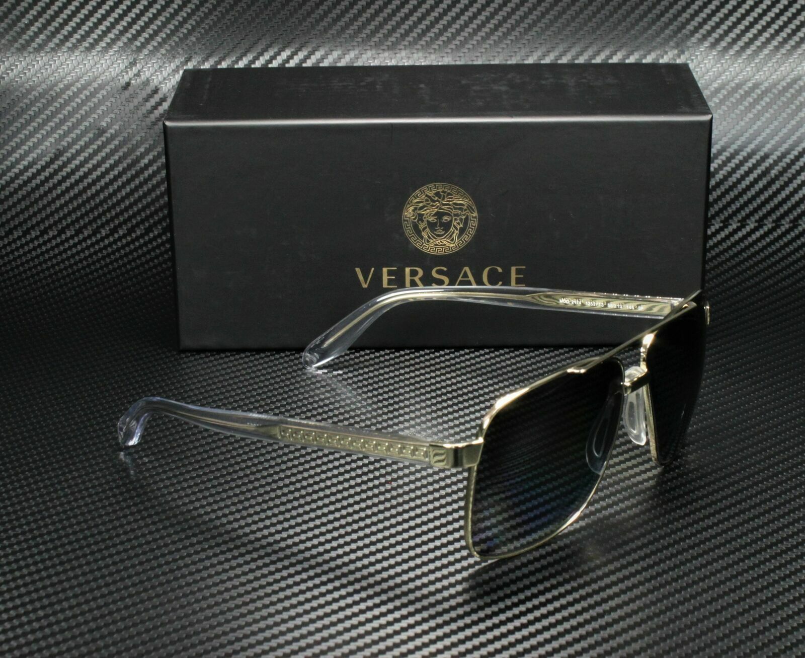 VERSACE VE2174 1252T3 Gold Grey Grad Polarized Men's Sunglasses 59 mm