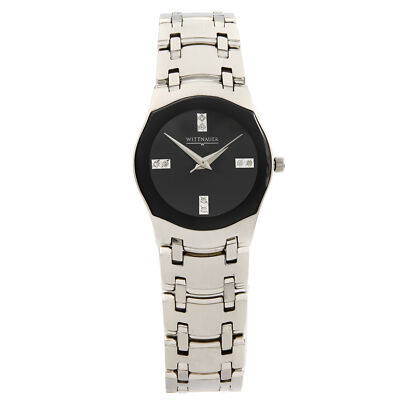 Wittnauer Montserrat Steel BlacK Dial Quartz Ladies Watch 10P02