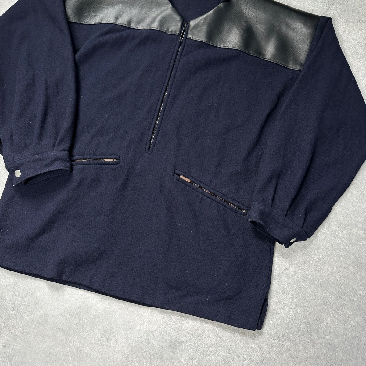 Vintage British Style Workers Wool Donkey Half Zip Jacket | eBay