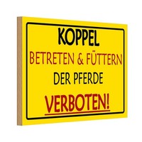 Holzschild 20X30 Cm Koppel Betreten Verboten Warnschild Hinweisschild Deko Gesch