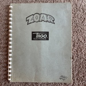 Zoar Arcade MANUAL Original Tago 1983 Video Game Service Info With Schematics