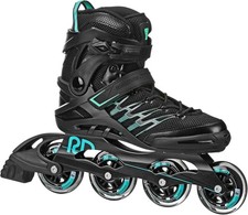 Roller Derby Aerio Women's Inline Skates, Inline Skates,Size 08,Black/Teal