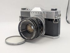  As-Is Canon Canonflex RM Super-Canomatic R 50mm f/1.8 Mirror Hangs Meter Dead