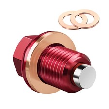 x 1.5 Magnetic Oil Drain Plug, Aluminum Sump Drain Nut Bolt with 3pcs Crush W...