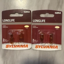 2 X Sylvania LongLife 168NA Two Bulb Front Side Marker Light Replacement