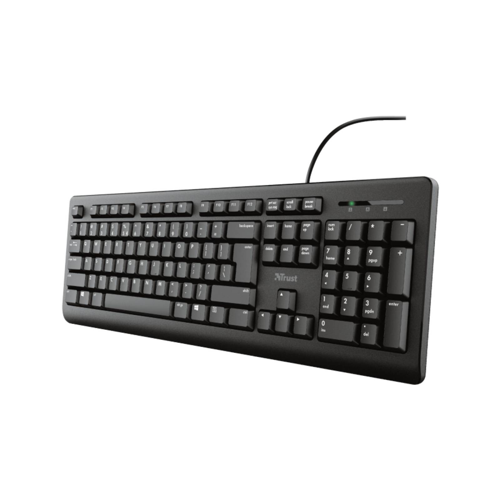 Trust TK-150 Silent Wired USB Keyboard, Black - 23984 - Image 5