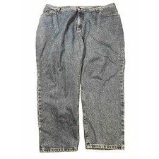 Lee Vintage Women's Petite Size 26W Blue Made In USA 100% Cotton Denim Jeans