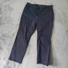 Lee Pants Womens Size 16 Straight Leg Relaxed Fit Blue Flat Front Flex Motion