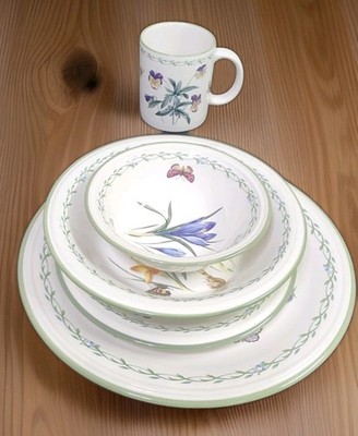 5PC Studio Nova GARDEN BLOOM Complete Dinnerware Dish Set Serves 1 - 4 Available