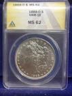 1880-O Morgan Silver Dollar  VAM-1-E  ANACS MS 62