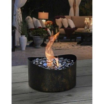 Outdoor Table Gas Fire Bowl Bronze NEW (Umbrella hole) Bond Manufacturing 50856N