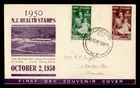 DR WHO 1950 NEW ZEALAND FDC HEALTH STAMP SEMI POST R78690