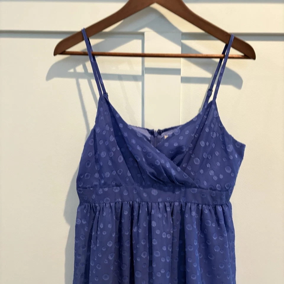 NWT Fairy Babydoll Dress Juniors Large Blue Chiffon Sheer Overlay Whimsy Y2K - Image 3 of 4