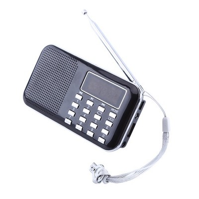 Mini Portable LCD Digital AM/FM Radio Stereo Speaker Music Player USB Micr