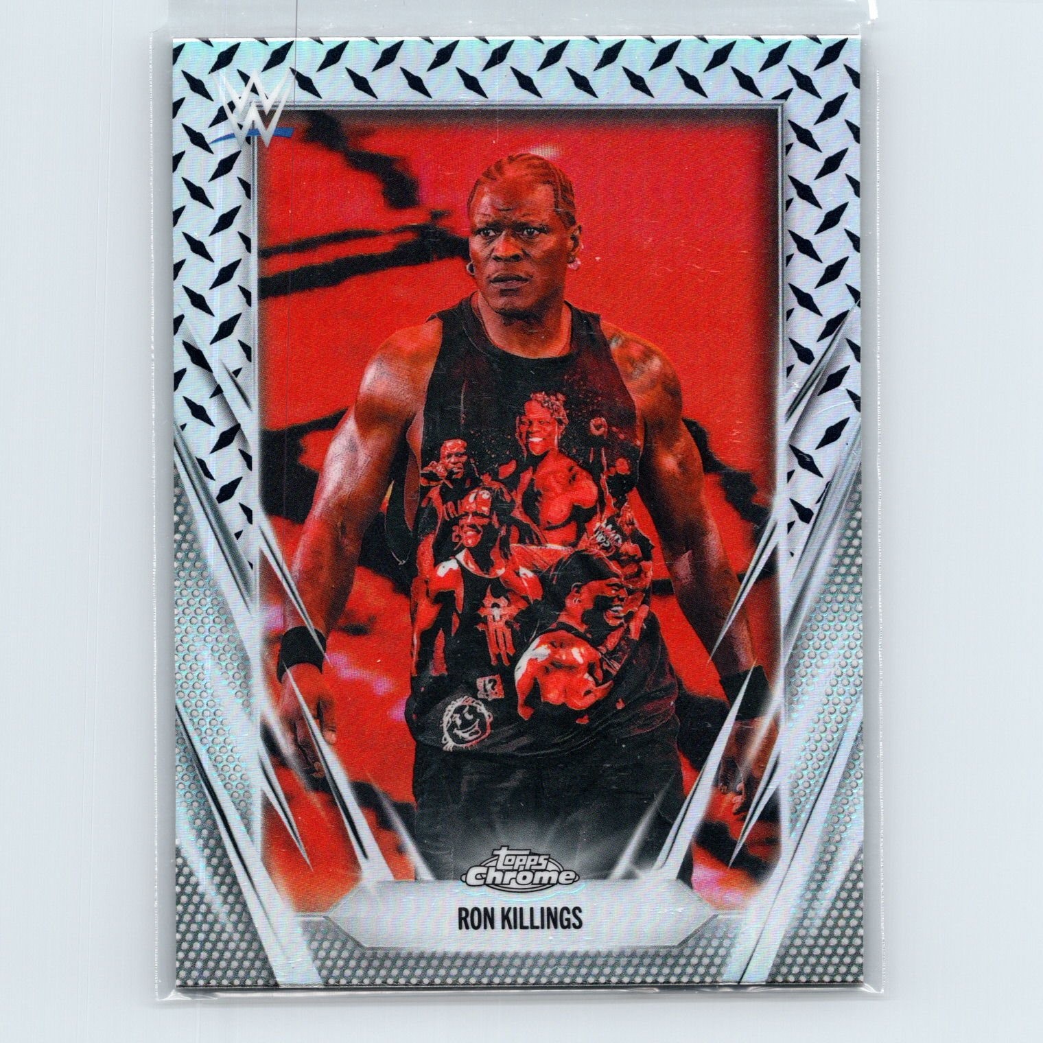 2026 Topps Chrome WWE Ron Killings #14 Diamond Plate Refractor