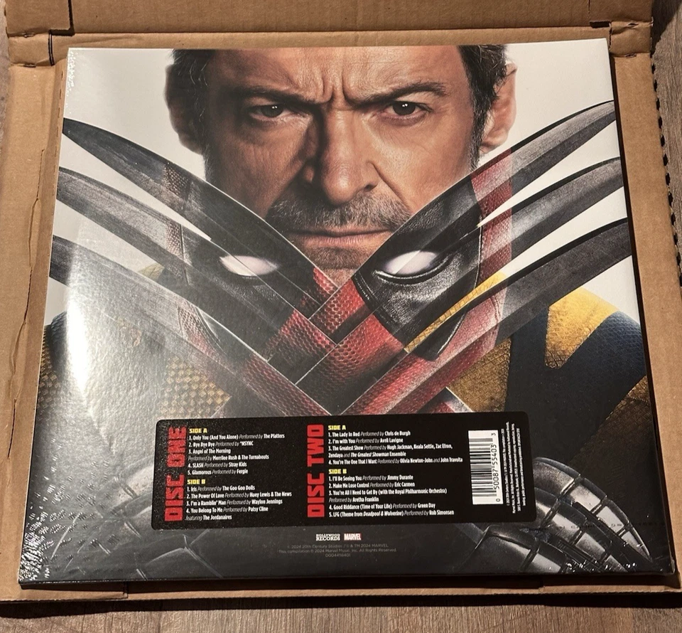 Deadpool & Wolverine Motion Picture Movie Soundtrack 2 LP Red Vinyl Records NEW Foto 3 de 4