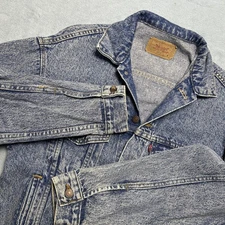 1980s Levis Galatic Wash Type 3 Denim Jacket Mens Small P031 Vintage Made In USA