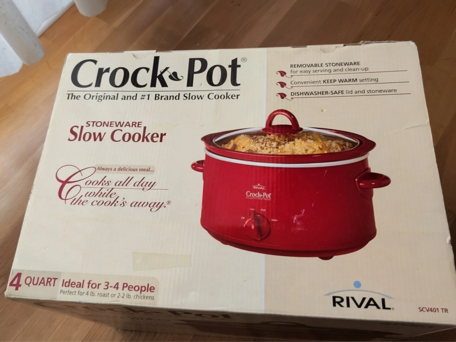 Jarden Rival Crock-Pot Slow Cooker SCV401-TR - 4 Quart Oval - Red