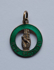 1935 / 36 - Boy Scout - Thanks Badge -  Silver and Enamel - Rare