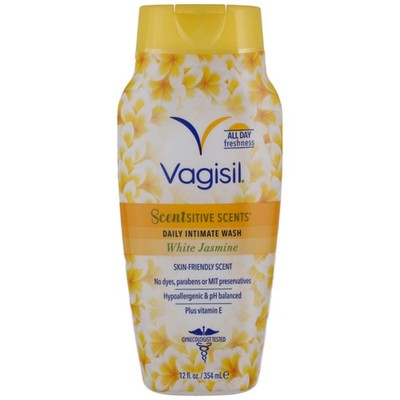 4 Pack Vagisil Scentsitive Scents Daily Intimate Wash, White Jasmine Plus Vit...