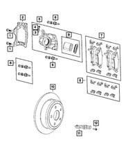 Genuine Mopar Rear Disc Brake Pad Kit 68376749AF