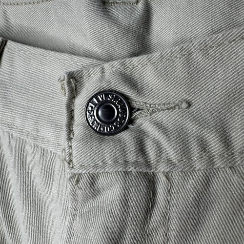 Levi's Vintage Beige High Waisted Denim Jean Wide Leg Pants Boys Size L W27 L28 - Picture 9 of 12