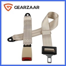 2 Point Lap Seat Belt Fit For Toyota UK Universal Beige 28cm Web Buckle