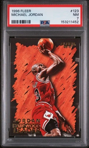 1996 Fleer 🏀 #123 - Michael Jordan - PSA NEAR-MT 7