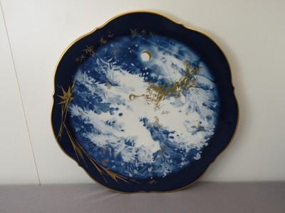 Wandteller, Schwertermarke Meissen, ''Winterwald'' 1992, Aquatinta, Goldmalerei