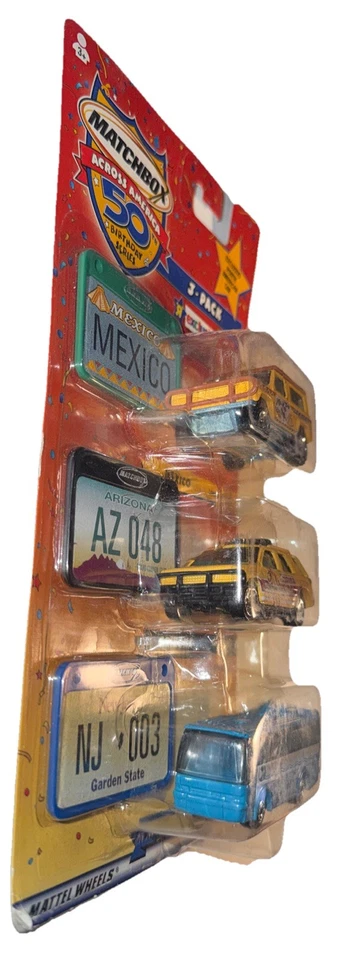 Lot Of 3 Matchbox Across America 50th Birthday Arizona, New Jersey & Mexico NIP - Image 4 of 4