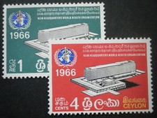 Ceylon 1966 WHO Issue SG513-514 MM