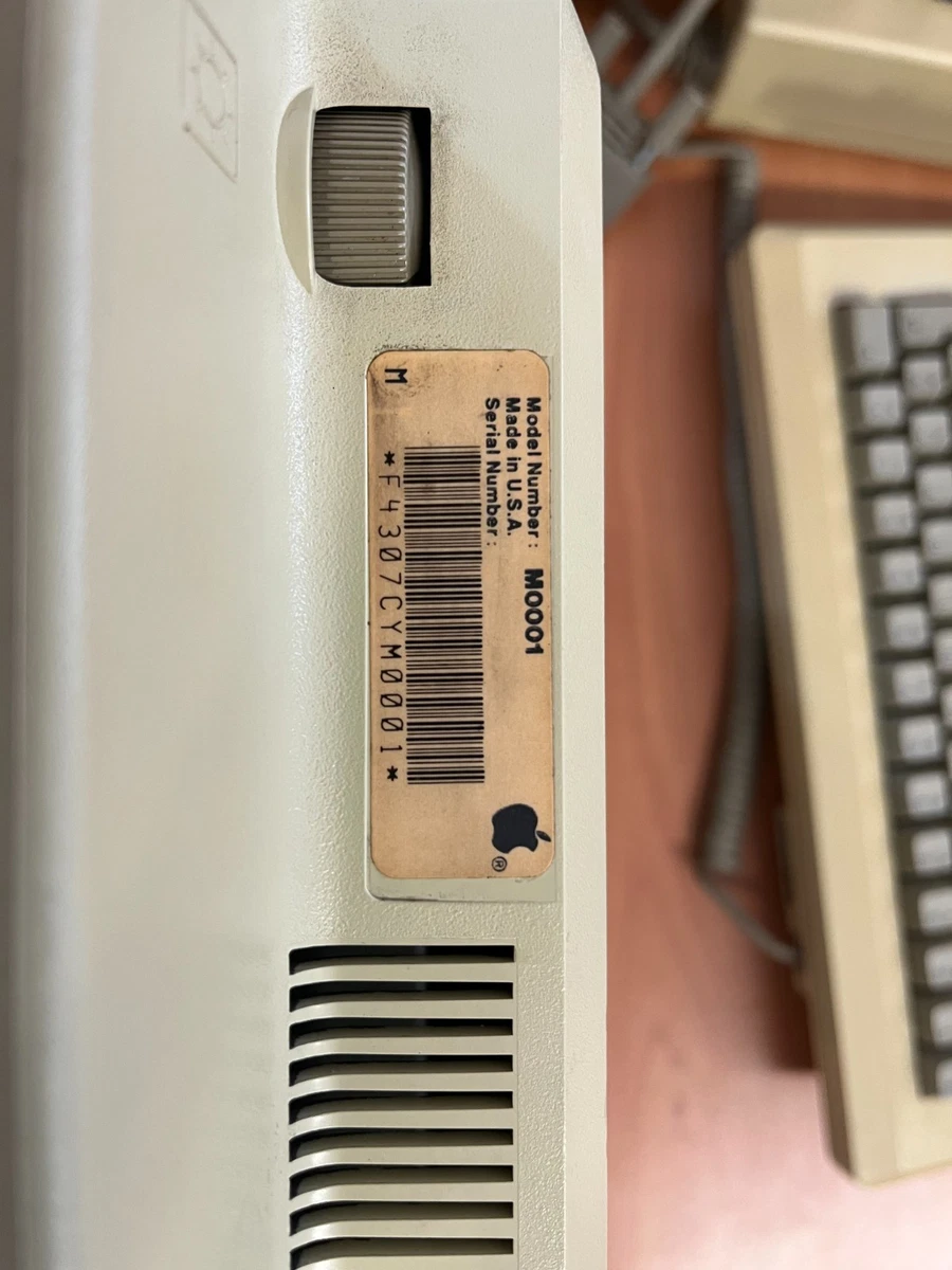 Apple Macintosh 128k etiqueta roja + accesorios
