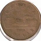 2005 Canada Circulated One Dollar Loonie Coin!