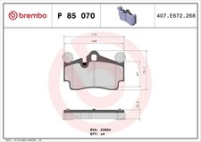 Bremsbelagsatz Hinten -System für Audi Q7 4L Van 4LB VW Touareg 7L 7P5 02-18