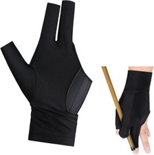 Pool Glove Left Hand Billiards Glove Three Finger Pool Cue Gloves Breathable Ela