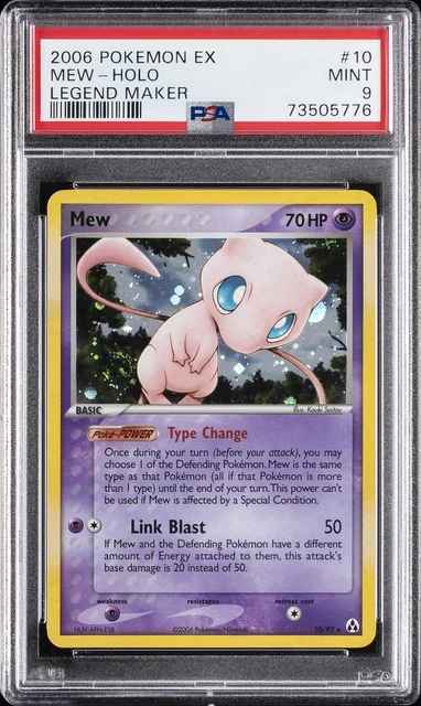 2006 POKEMON EX LEGEND MAKER #10 MEW-HOLO PSA 9