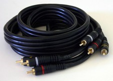 6 Foot Molded RCA Stereo Composite Video Male to Male Cable Six Feet 6'