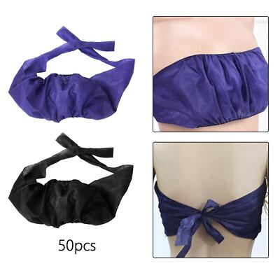 50 Pieces Women Disposable Bra Brassiere Convenient Tie Strap Spa Top Underwear